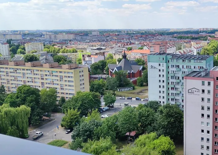 Aleda Tower, 14 Floor, Balkon Apartamento Szczecin